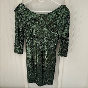 Blaque label sequin green dress